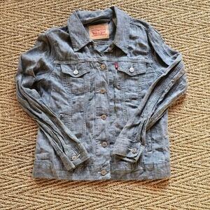Levis Light Denim Greyish Blue Shirt Size Medium